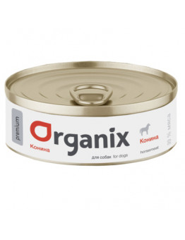 Корм Organix Premium для собак, конина 99%, банка