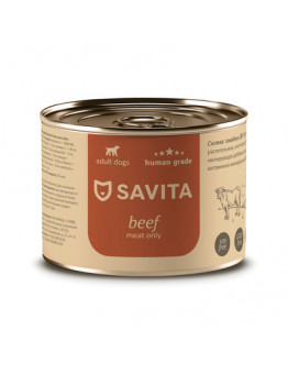 Корм Savita для собак, говядина, банка