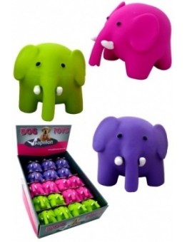 Латексная игрушка Papillon Latex elephants in display in assorted colours для собак "Цветные слоники", цвета в ассортименте, 8.5 см
