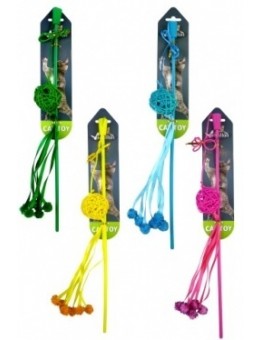 Дразнилка Papillon Fishing rod with wire ball in 4 colours "Удочка с мячиком"
