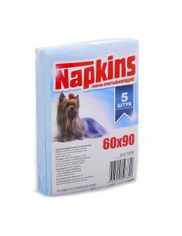 Впитывающие пеленки Napkins для собак, целлюлоза, 60х90 см